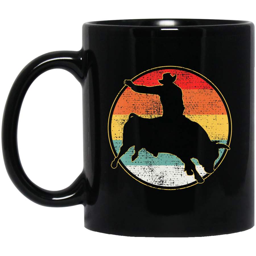 Bull Riding Cowboy Western Gift Vintage Coffee Mug