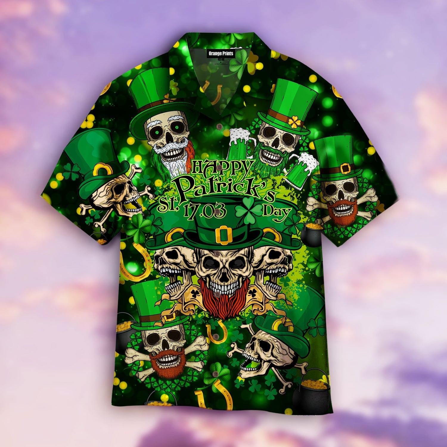 Irish Love Skull Happy Patrick Day Hawaii Shirt For Men Women Adult Ha101398