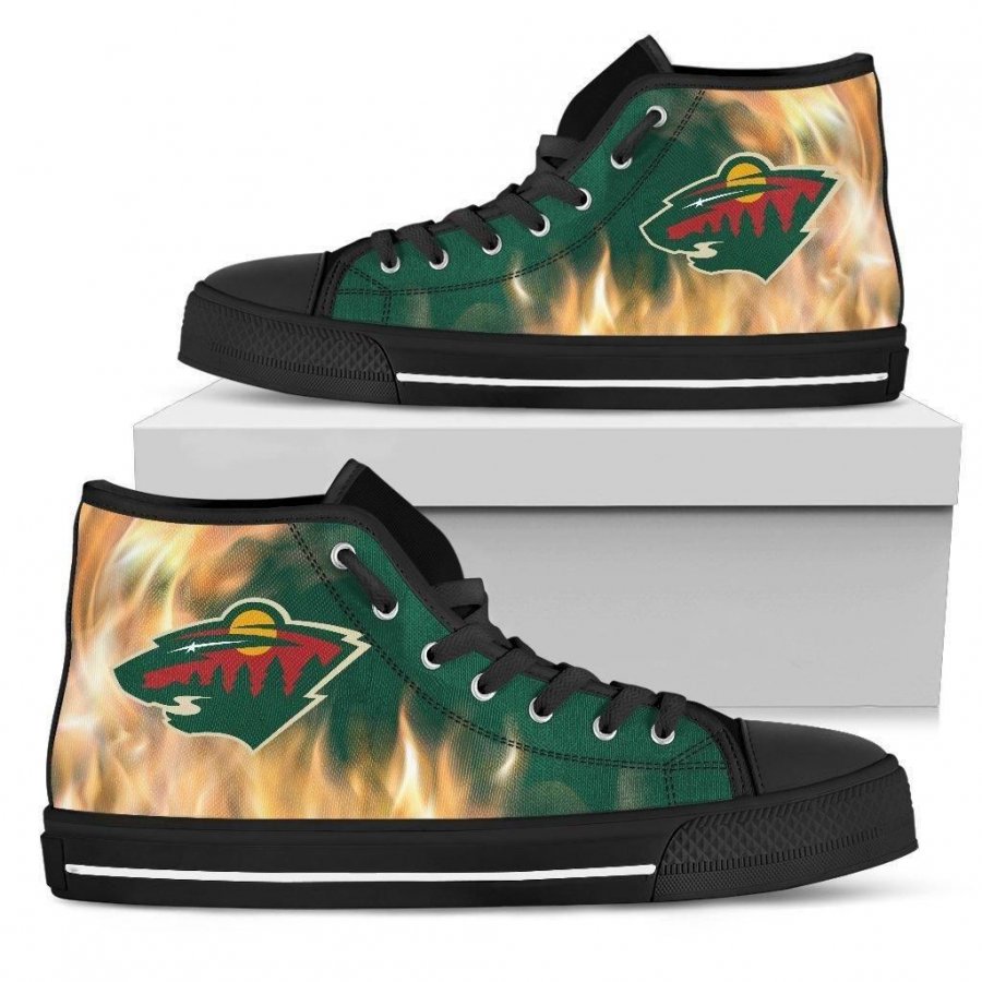 Fighting Like Fire Minnesota Wild High Top Shoes #510