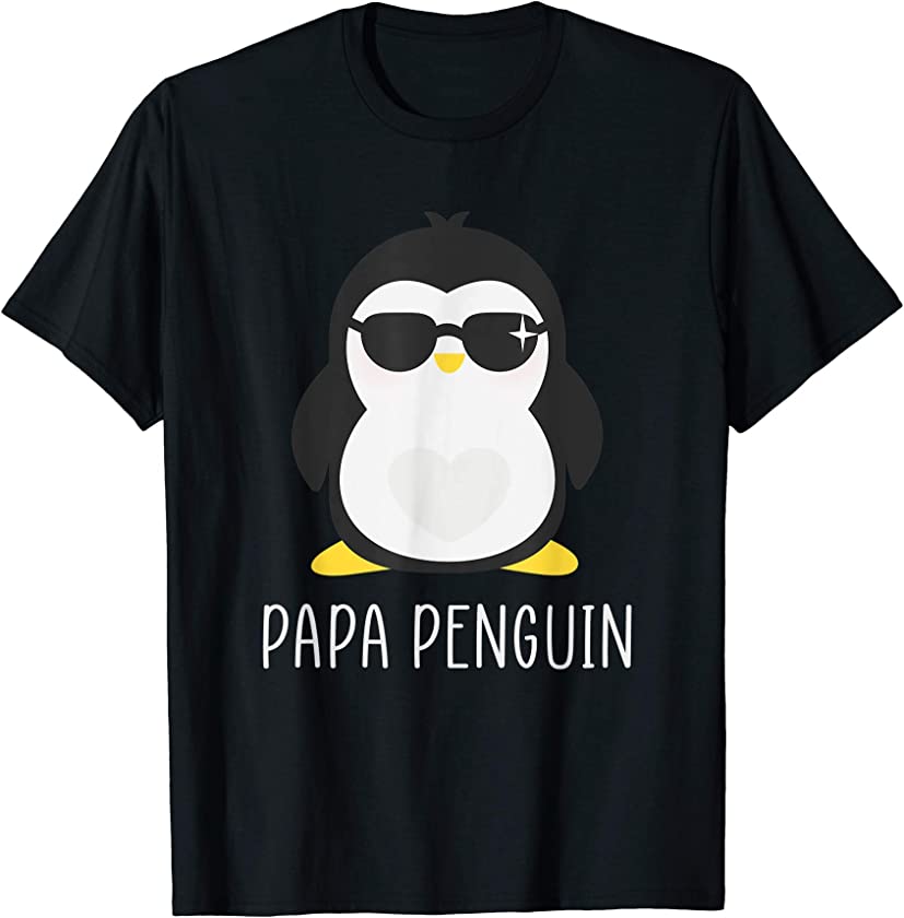 Mens Penguin Papa – Father’s Funny & Cute Dad Gift T-Shirt