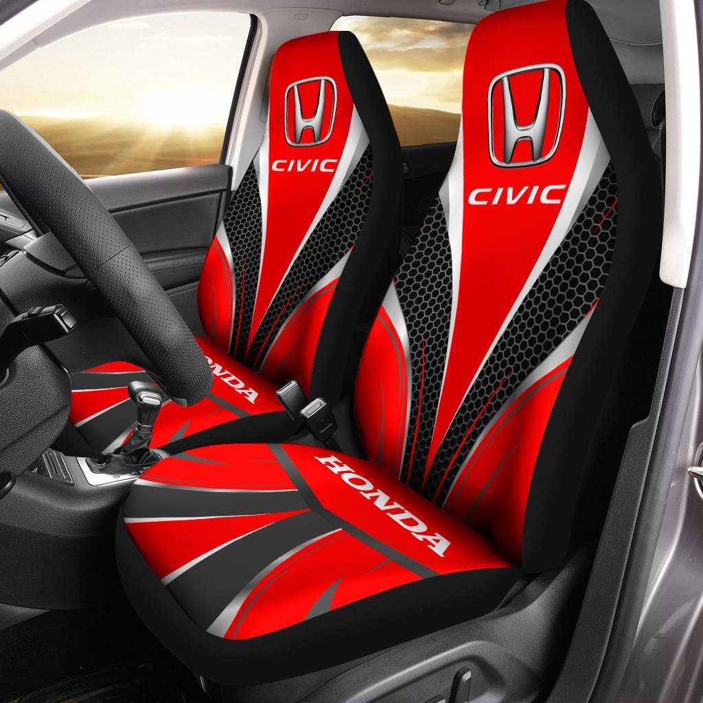 Honda Civic Pvt-Hl Car Seat Cover (Set Of 2) Ver 1 (Red)