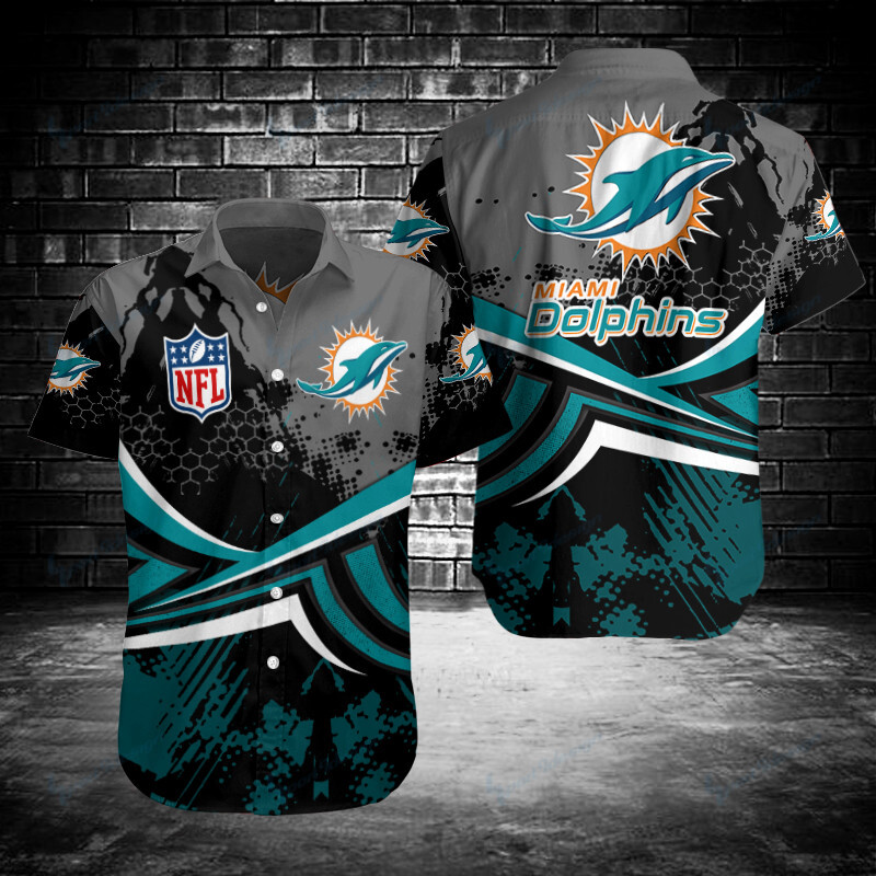 Miami Dolphins Button Shirt Bg796