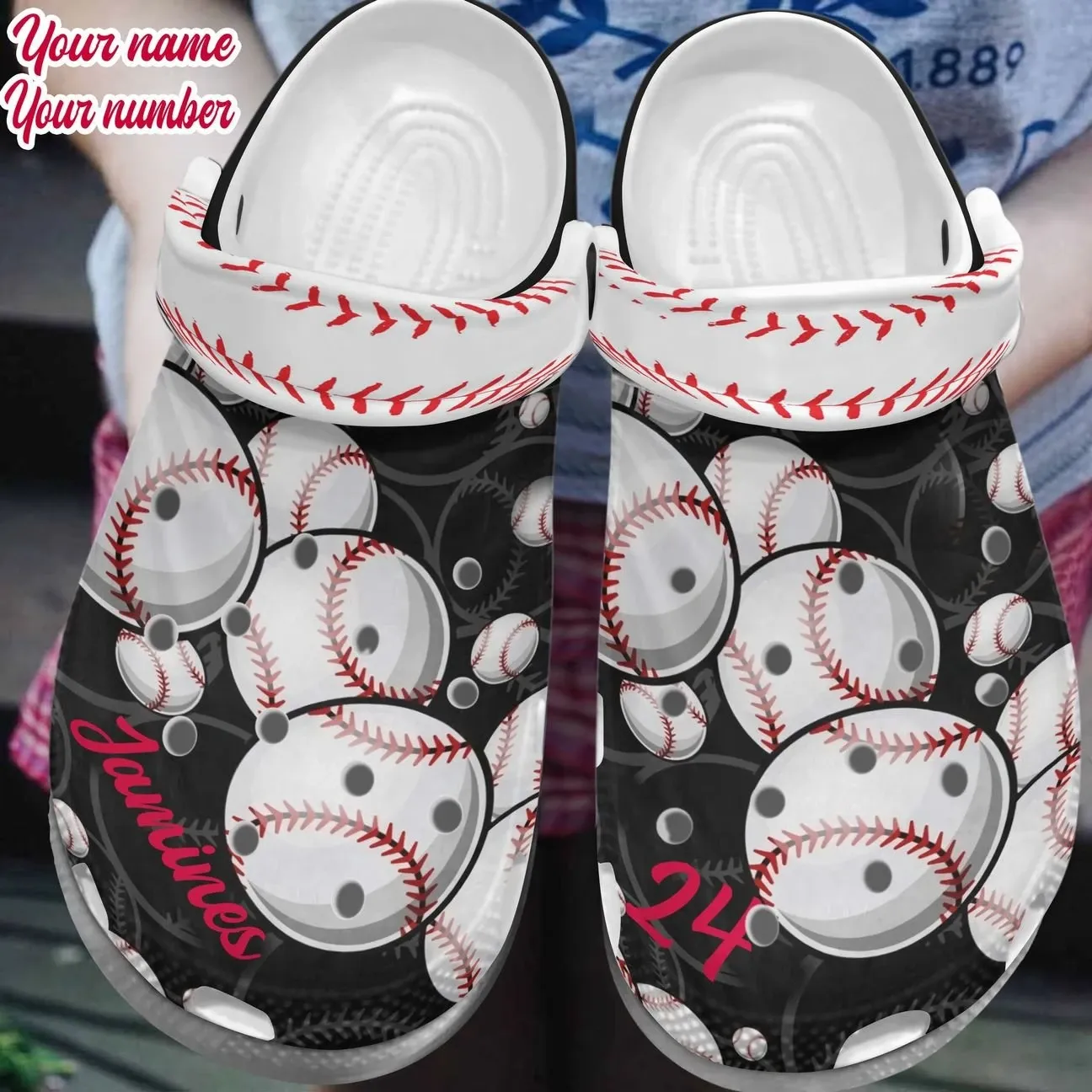 Baseball Personalized Clog Custom Crocss Comfortablefashion Style Comfortable For Women Men Kid Print 3D Baseball Vibes