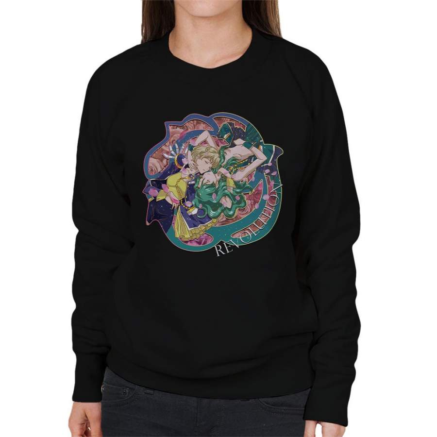 Sailor Moon Revolution Uranus And Neptune Embrace Women’s Sweatshirt
