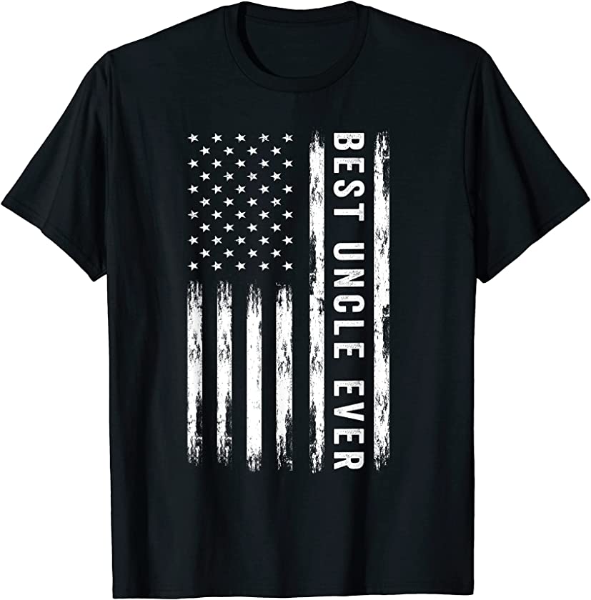 Best Uncle Ever Vintage American Flag Funny Father’s Day T-Shirt