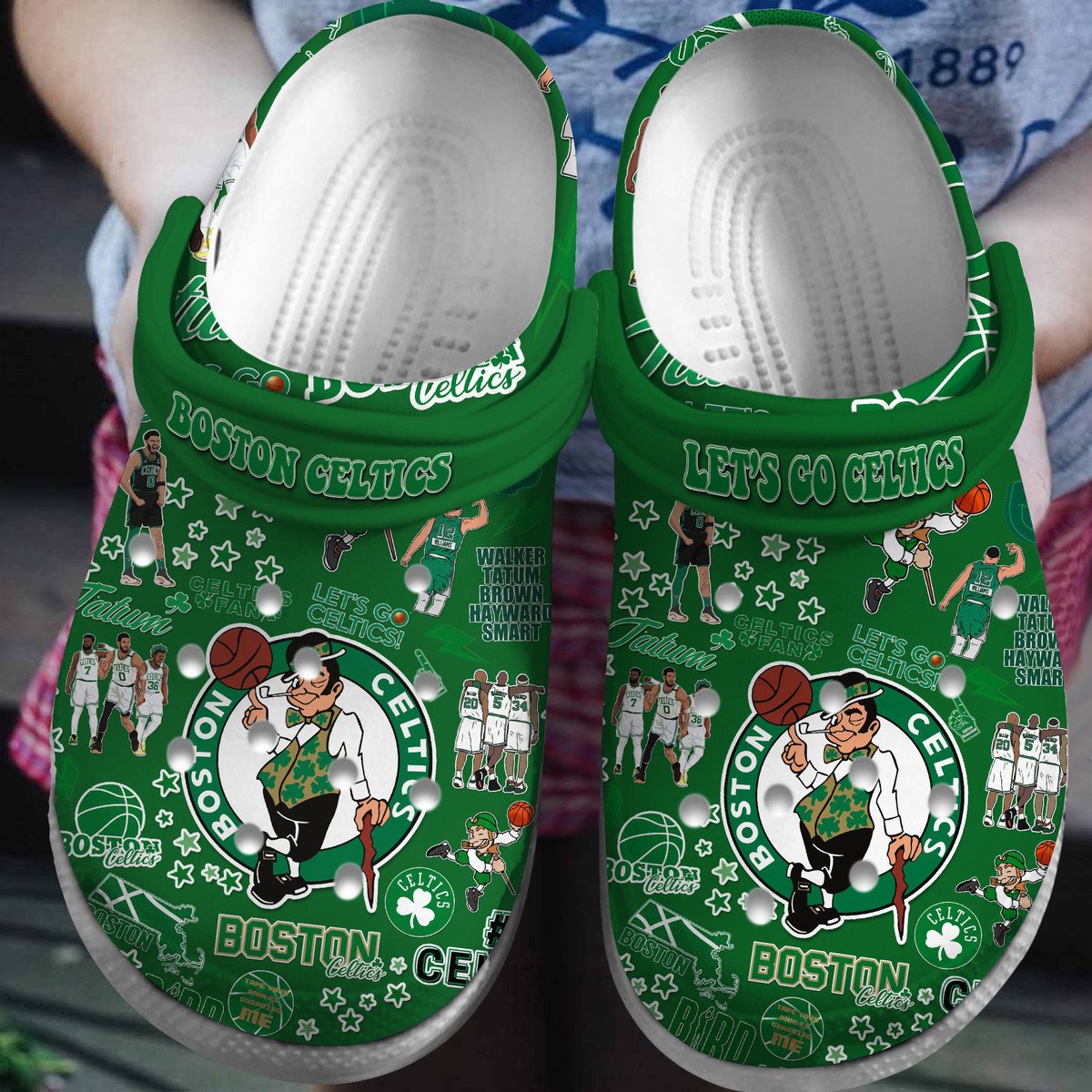 Boston Celtics Basketball team NBA Sport Crocss Clogs Crocband Shoes Comfortable For Men Women and Kids