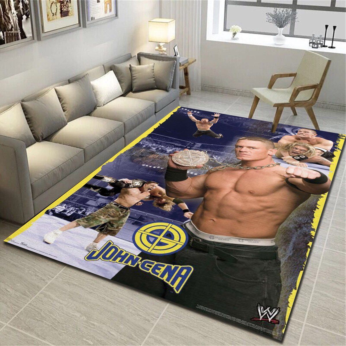 Wwe Action Cena Rugs, Living Room Bedroom Carpet