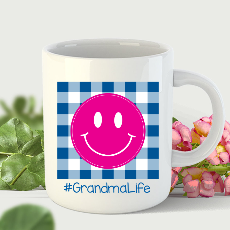 Personalized Grandma Life Smiley Mug