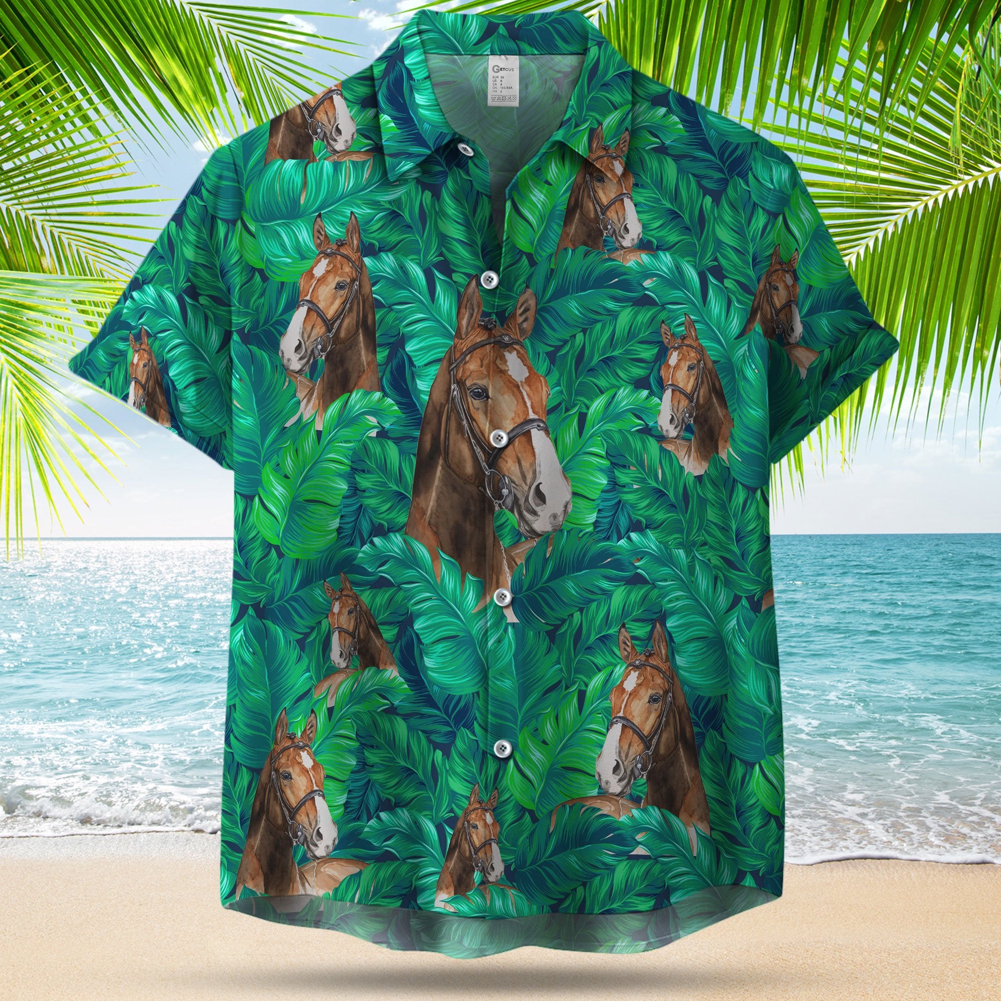 Brown Horse In Jungle Hawaii Shirt Ha83023