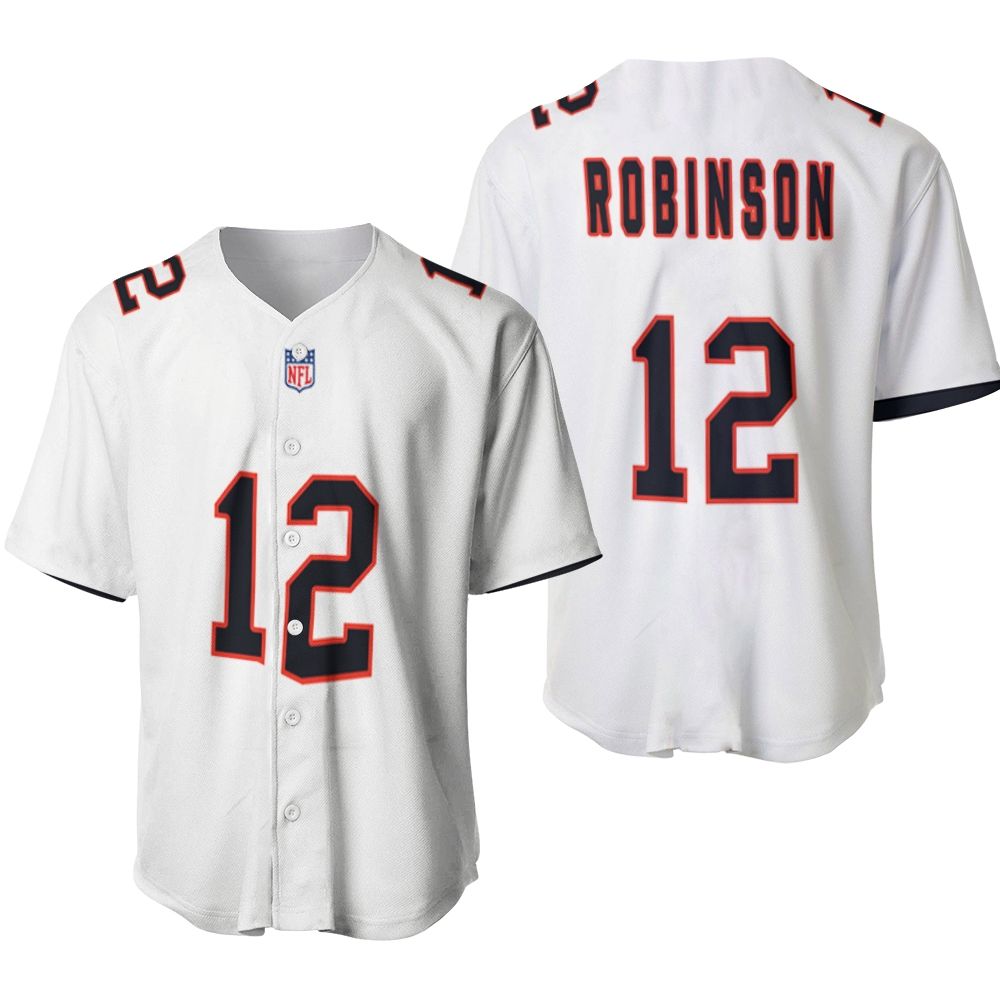 Chicago Bears Allen Robinson #12 Great Player NFL American Football Team Custom Game White 3D Designed Allover Gift For Bears Fans Baseball Jersey