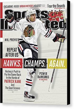 Chicago Blackhawks Patrick Kane 2013 14 Hockey Season September 30 2013 Sports Illustrated Cover Canvas Print