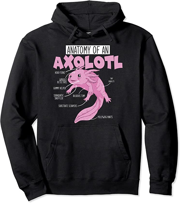 Amphibian Animal Exotic Mexican Salamander Funny Axolotl Pullover Hoodie