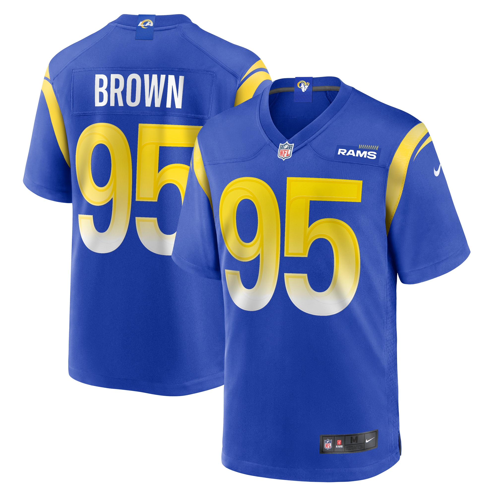 Men’s Los Angeles Rams Bobby Brown III  Royal Team Game Jersey