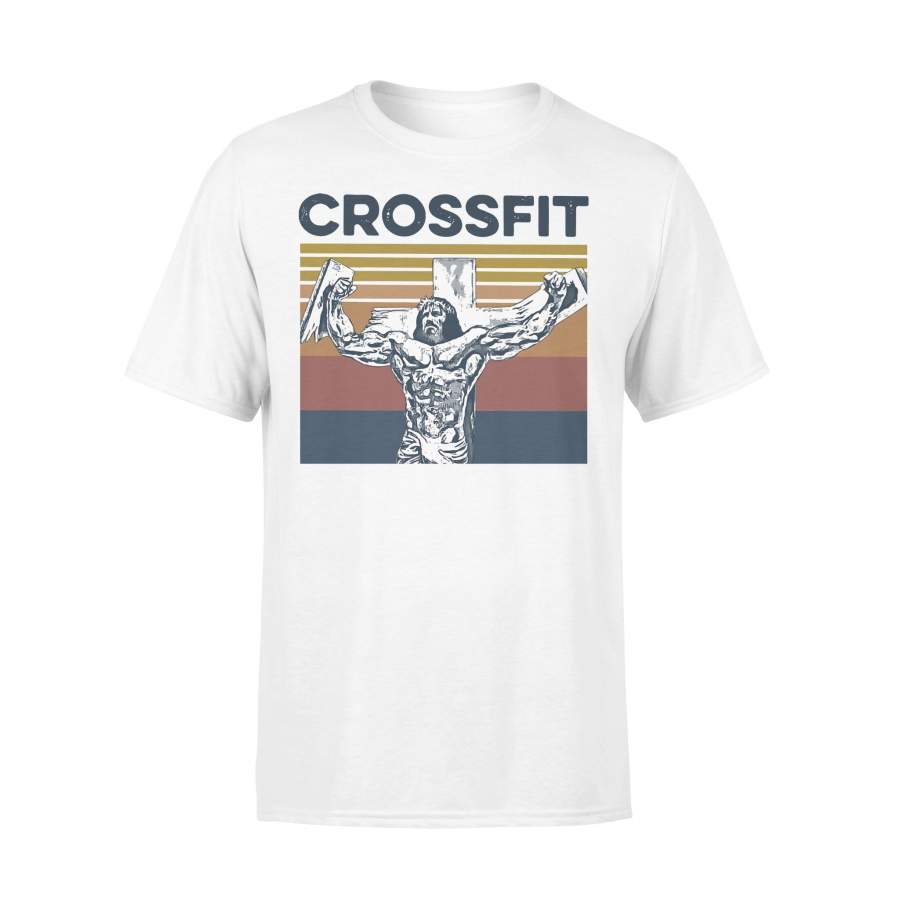 Crossfit Cross Jesus Bodybuilding Vintage T-shirt