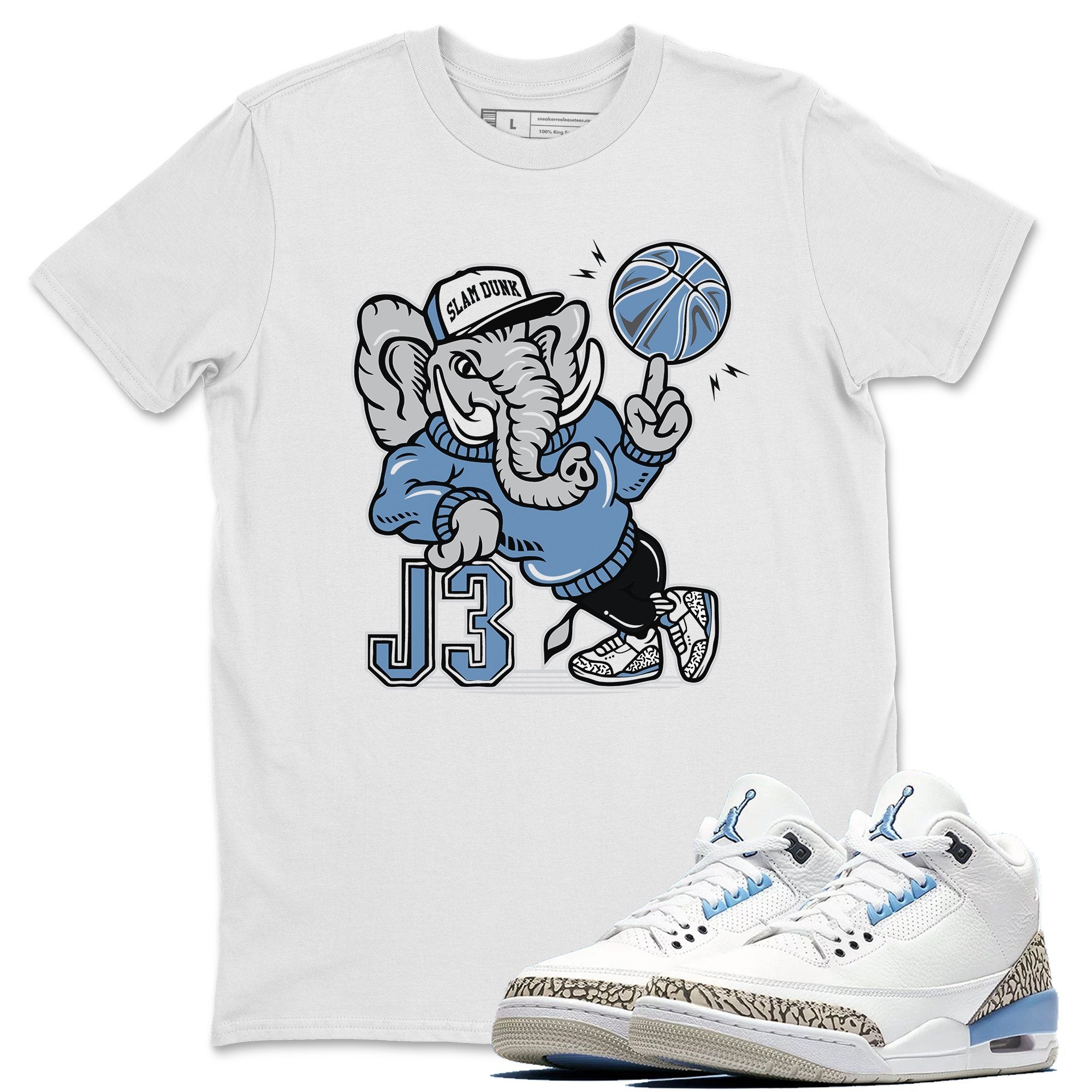 Aj3 Elephant White T-Shirt – Air Jordan 3 Valor Blue “Unc