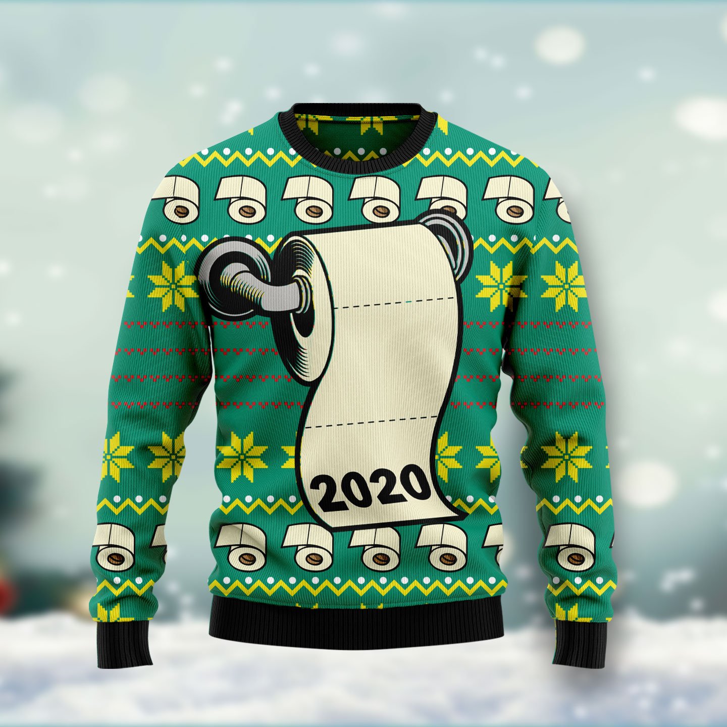 TOILET PAPER SHORTAGE 2020  HT071205 Ugly Christmas Sweater unisex womens & mens, couples matching, friends, funny family ugly christmas holiday sweater gifts (plus size available)