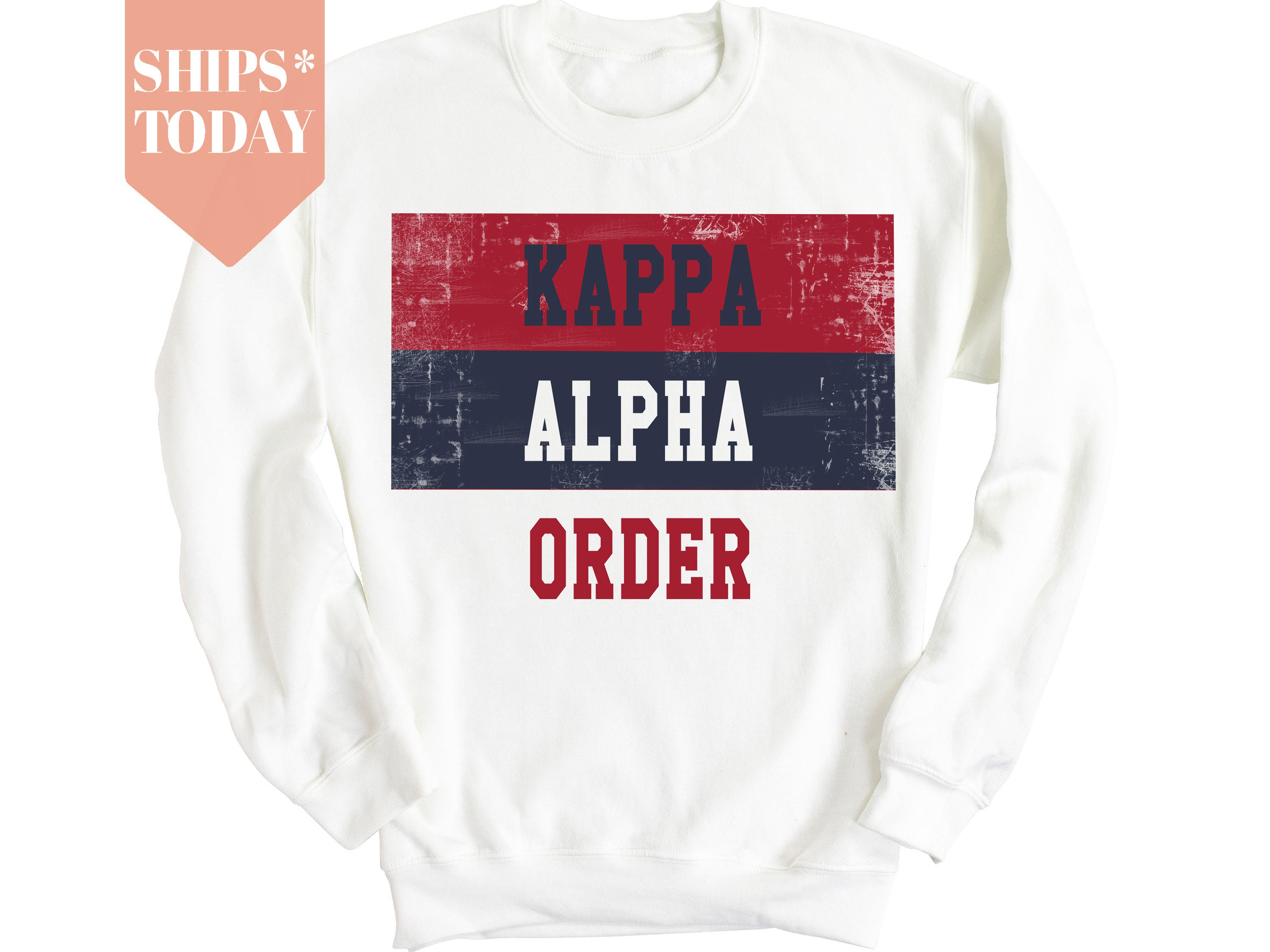 Kappa Alpha Order Colorful Stripe Fraternity Sweatshirt | Kappa Alpha Greek Letters | Initiation Gift | Rush Sweatshirt _ 1105g