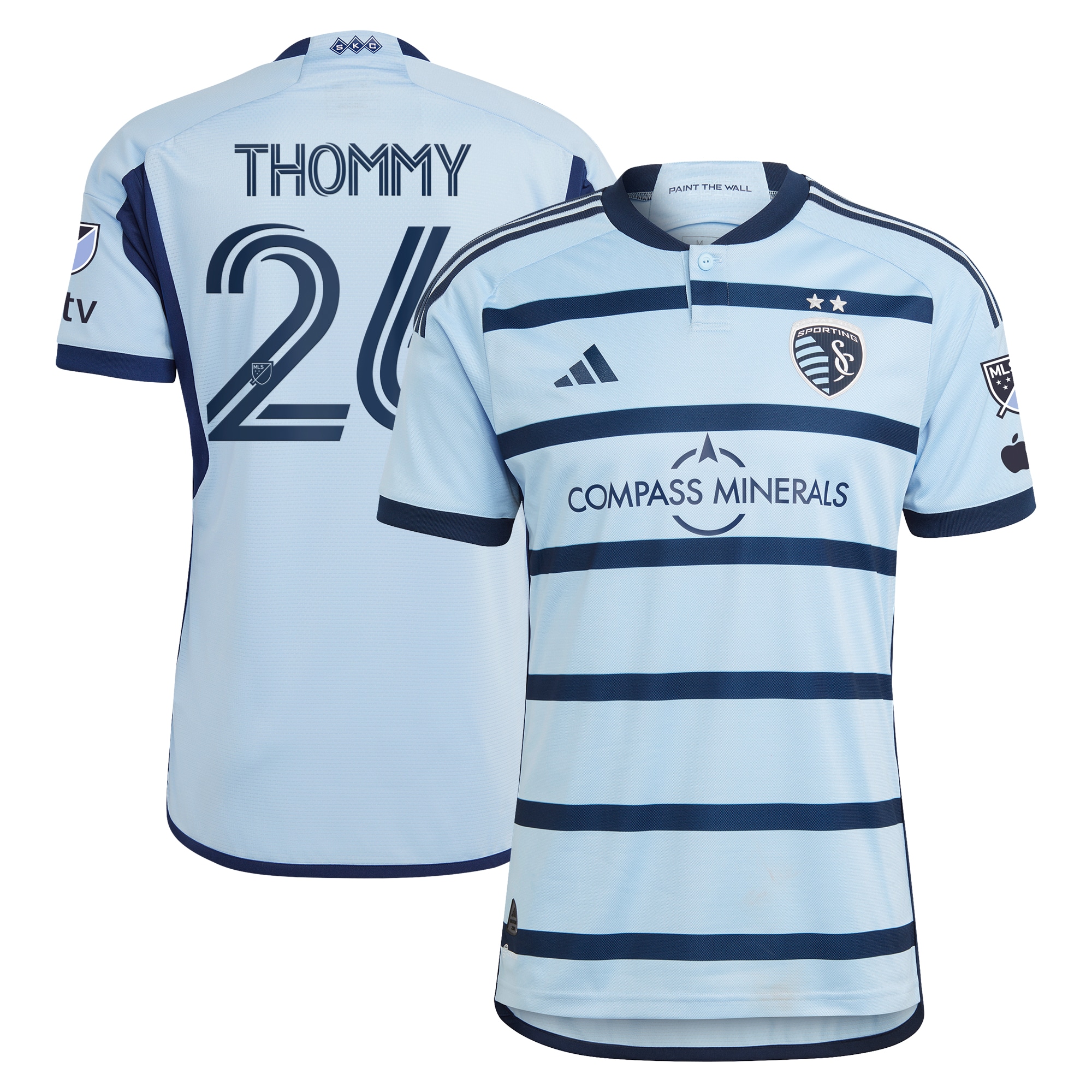 Erik Thommy Sporting Kansas City 2024 Hoops 4.0 Authentic Player Jersey  Light Blue