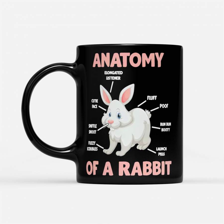 Anatomy Of A Bunny – Black Mug