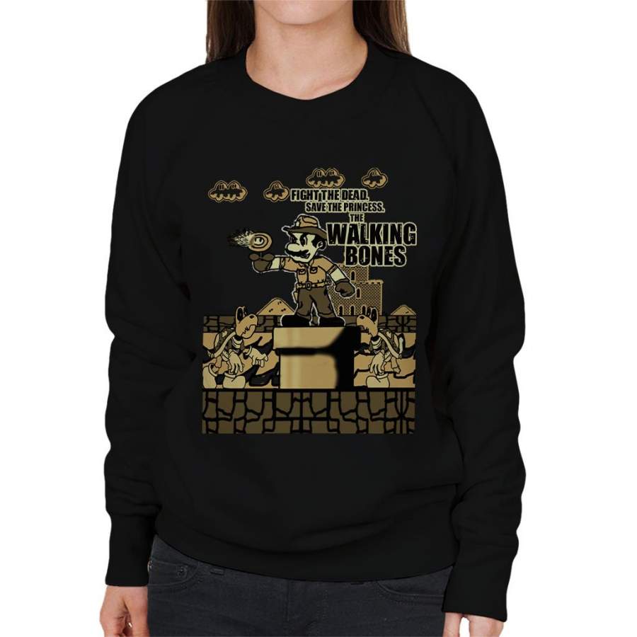 Super Mario Walking Dead Mix Women’s Sweatshirt