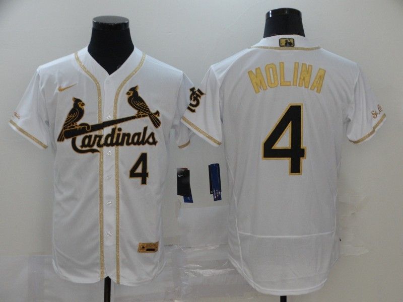 Yadier Molina #4 St Louis Cardinals 2020 MLB White Jersey A5