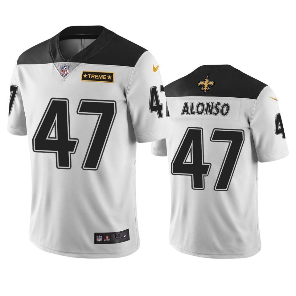 New Orleans Saints Kiko Alonso White City Edition Jersey