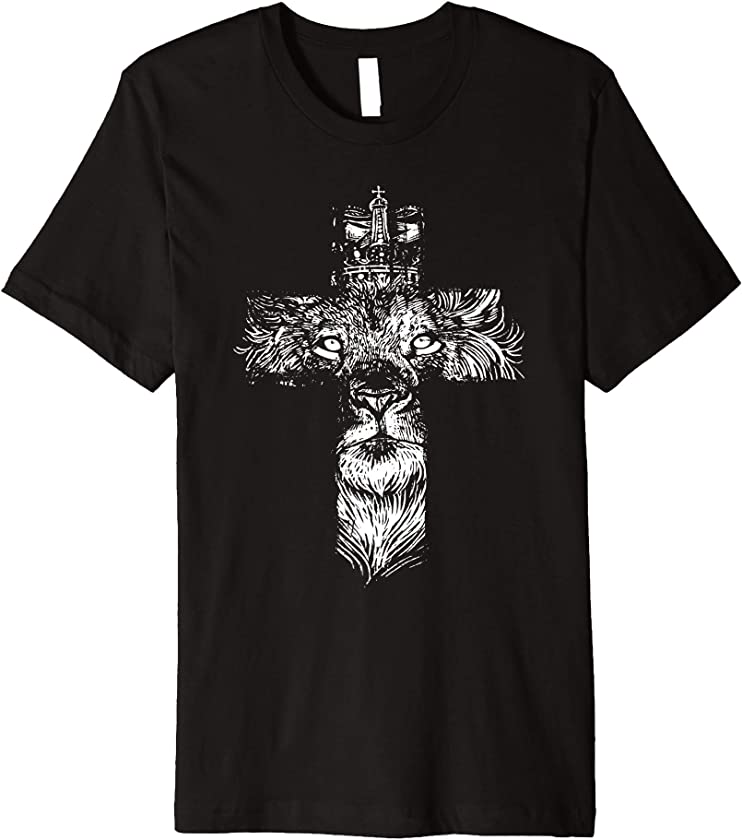 See The Lion of the Tribe Bible Faith in God Premium T-Shirt