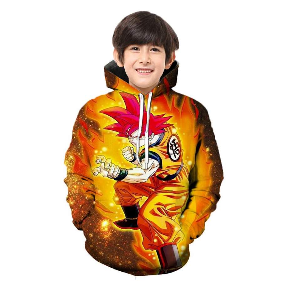 2019 Kids Dragon Ball 3D Hoodie Pullover Sweatshirt Fleece DecSer Dragon