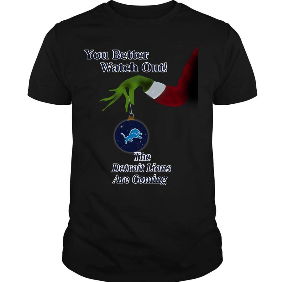 The Detroit Lions Are Coming T Shirt, The Grinch T Shirt