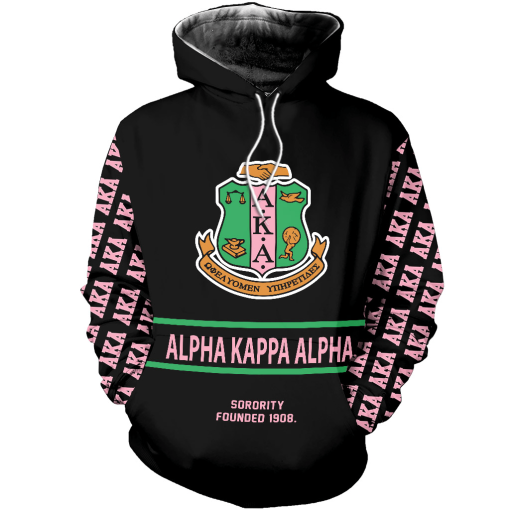 Alpha Kappa Alpha Sorority Founded 1908 Aka 1908 Black Hoodie