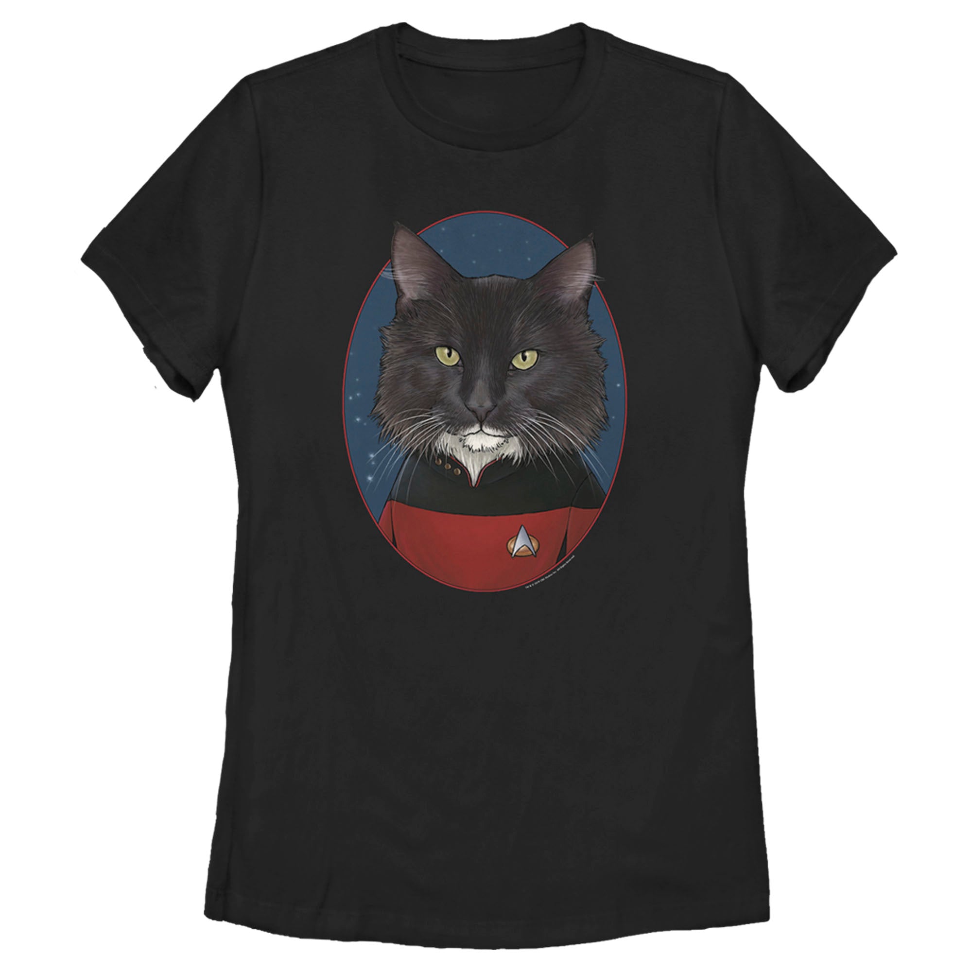 Women’S Star Trek: The Next Generation Number One Commander William T Riker Cat T-Shirt