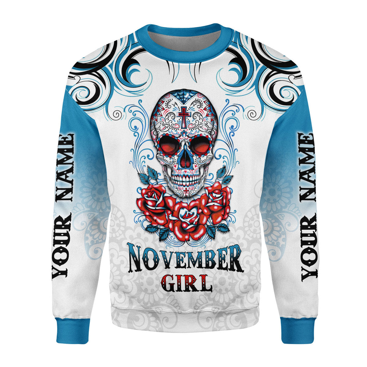 Customspig Personalized Ugly Sweater November Girl All Over Printed