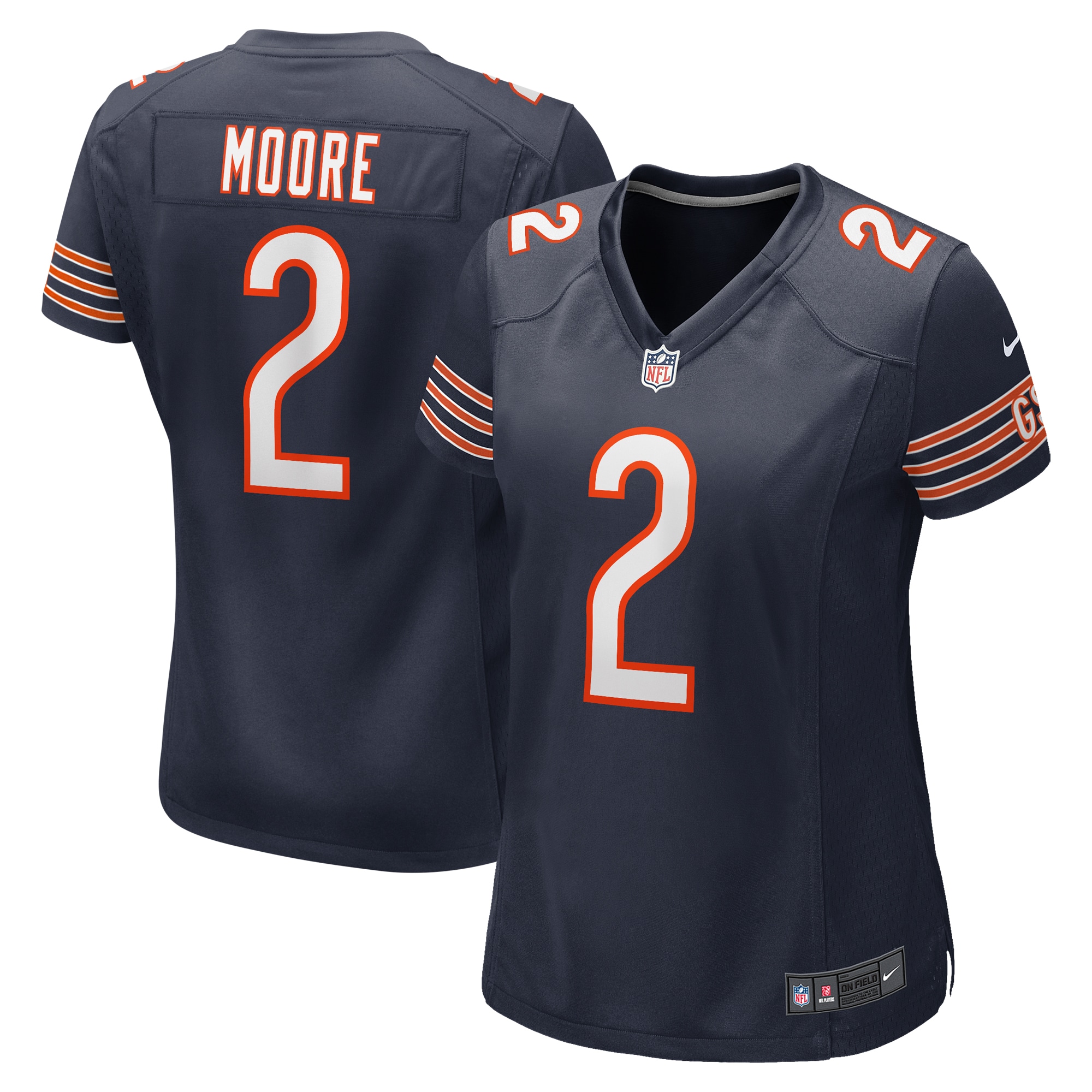 Women’s Chicago Bears D.J. Moore Navy Player Jersey