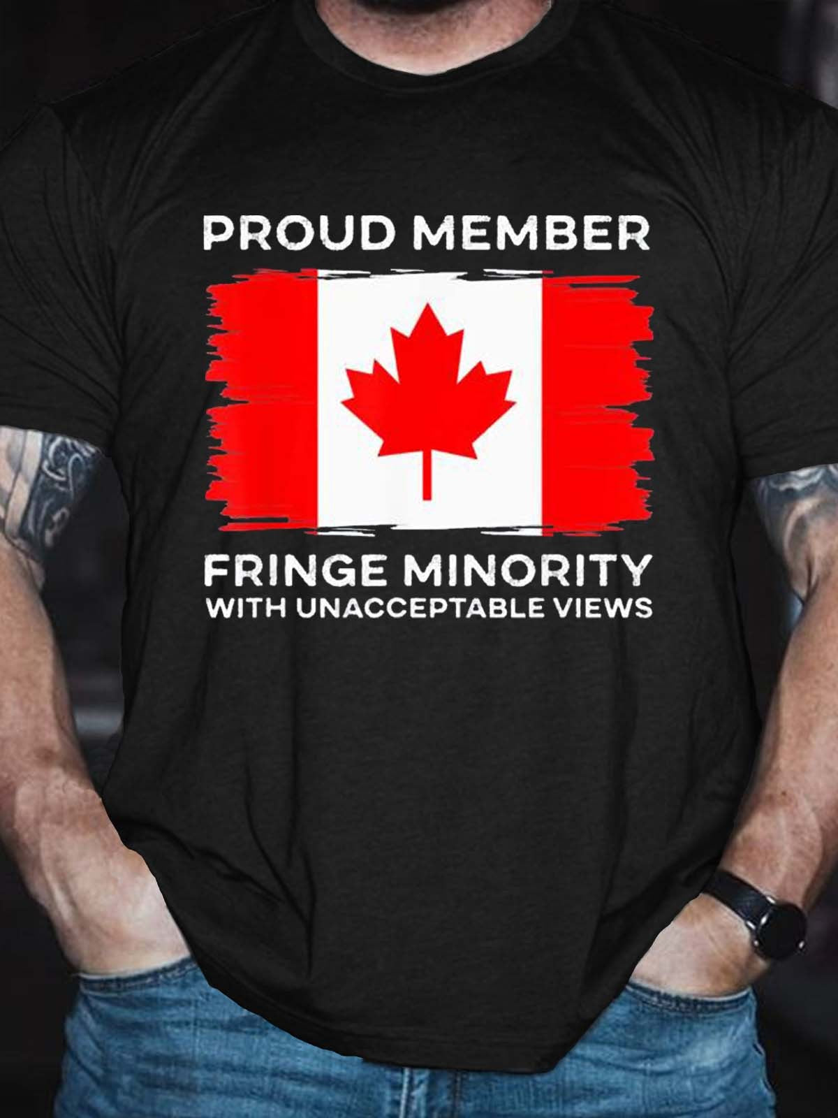 Men’S Proud Member Fringe Minority With Unacceptable Views Trucker T-Shirt