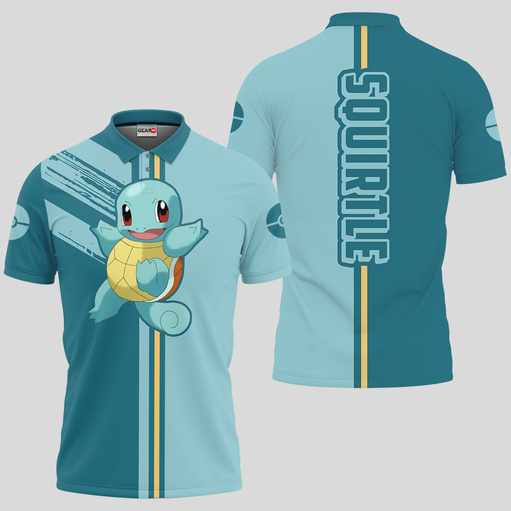 Squirtle Polo Shirts Custom Pokemon Anime Merch Clothes