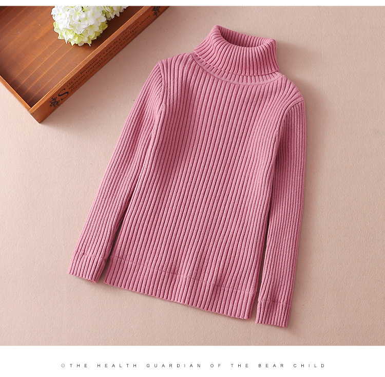 2020 New Fashion Children Sweaters Knit Sweaters Fashion Girls Boys Turtleneck Knit Sweater alx