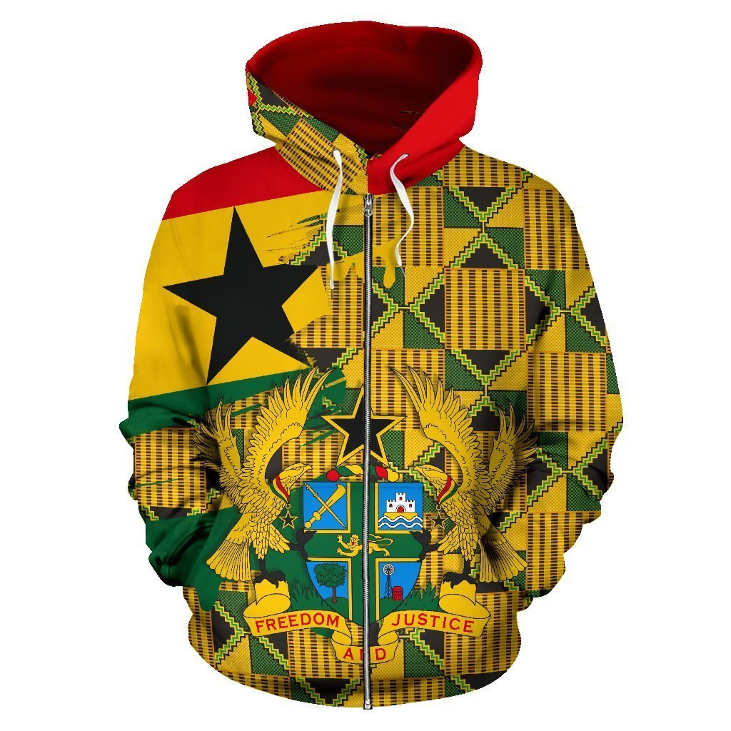 Greek Life Hoodie – Kente Traditional Fabric Zip Hoodie – Gash Style