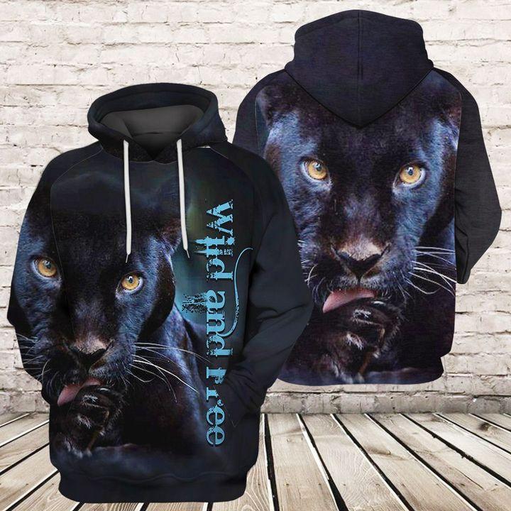 Black Leopard Wild And Free 3D All Over Print | For Men & Women | Adult | Ho2549