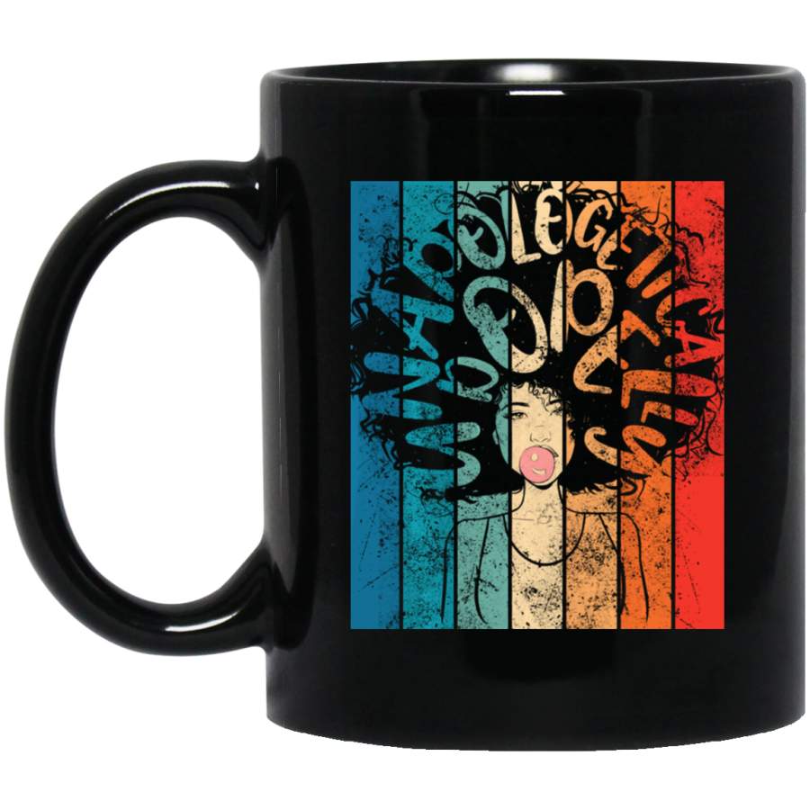 Unapologetically Dope Afro Words Black Woman Melanin Poppin Coffee Mug