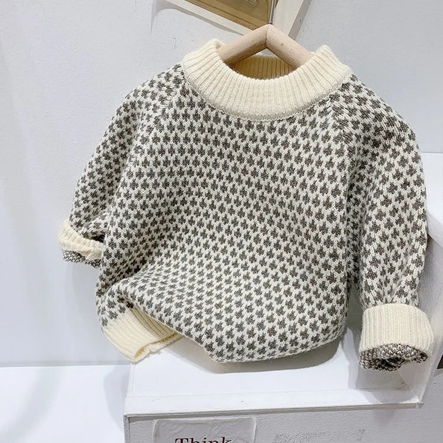 VIDMID Children’s Baby kids boys girls sweaters Winter autumn boys loose knitted pullover long sleeve warm sweaters tops P6404 alx