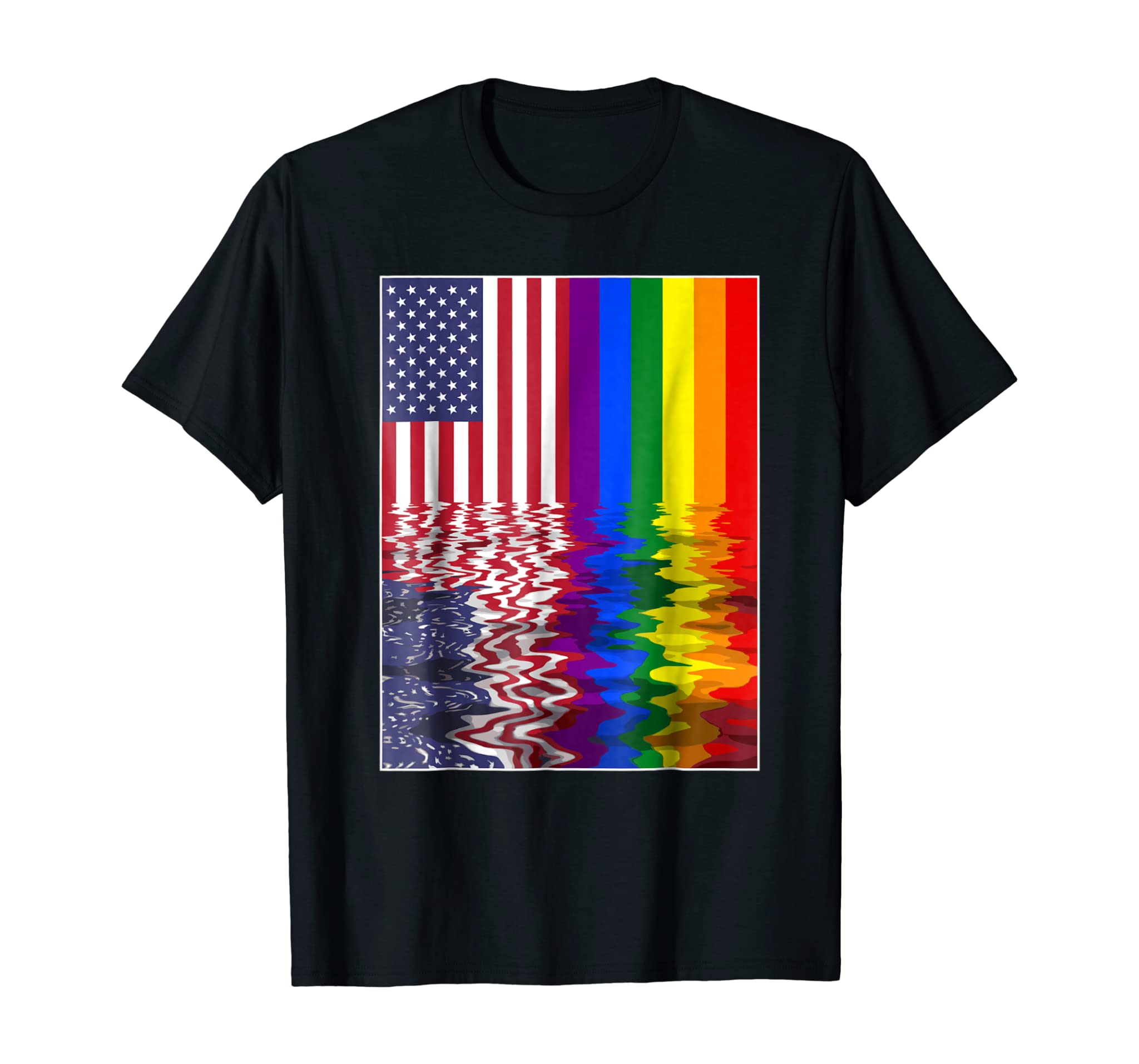 Gay 4th of July T-Shirt – Independence Day with Rainbow Flag