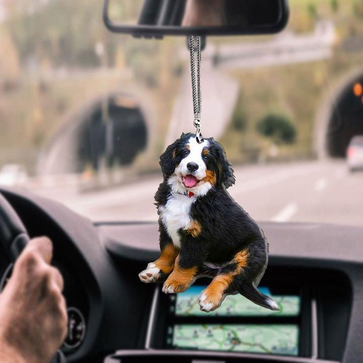 Bernese Moutain Dog Smiling Puppy Jt138 Lht061197 Kkh Car Hanging Ornament