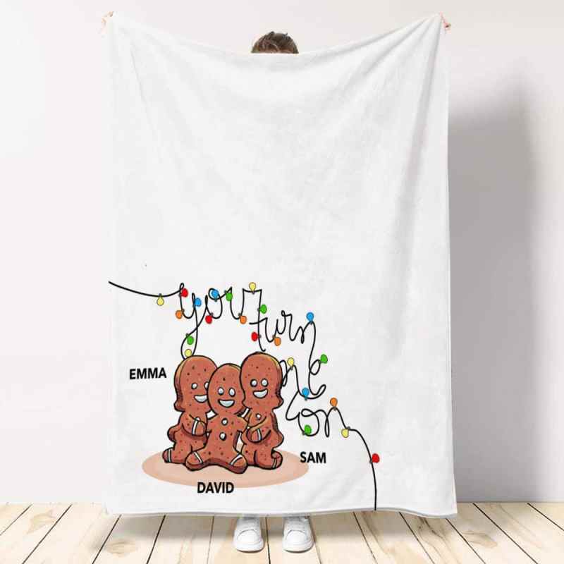 You Turn Me On, Personalized Custom Naughty Couple Blanket, Gift For Couple