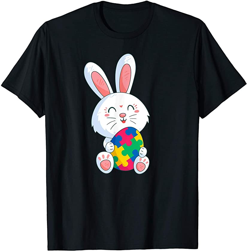 Autism Awareness Easter Bunny Puzzle Eggs Gifts T-Shirt