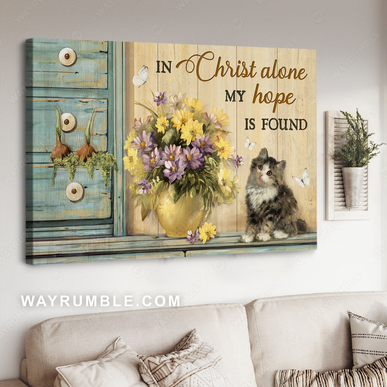 Tickseed Flower, Maine Coon Kitten, My Hope Is Found – Jesus Landscape Canvas Prints, Christian Wall Art