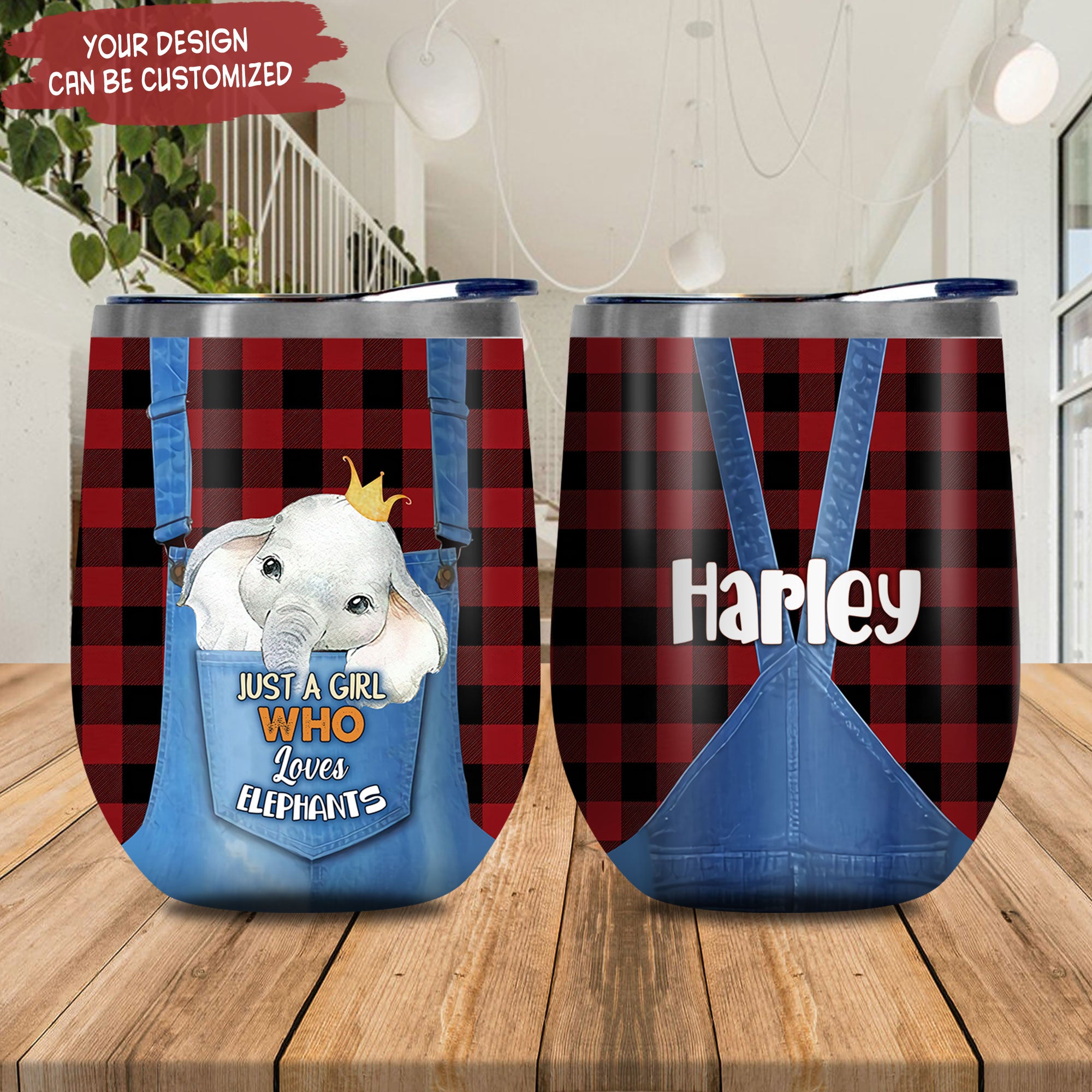 Personalized Elephant Hha1201009Z Stainless Steel Wine Tumbler – Personalized Wine Tumbler