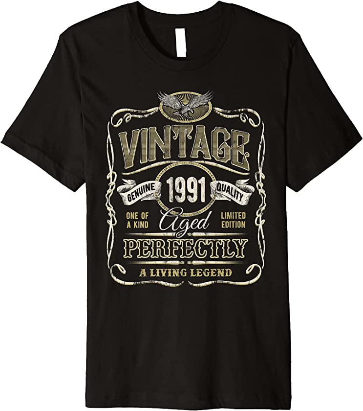 Vintage Premium Made In 1991 Classic 30th Birthday Premium T-Shirt