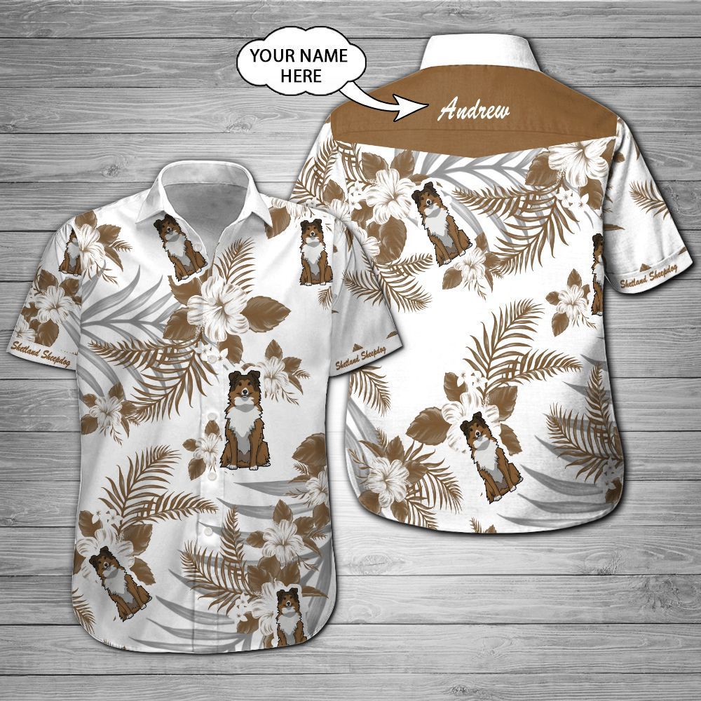 Shetland Sheepdog Custom Name Hawaii Shirt 201 Ha57477