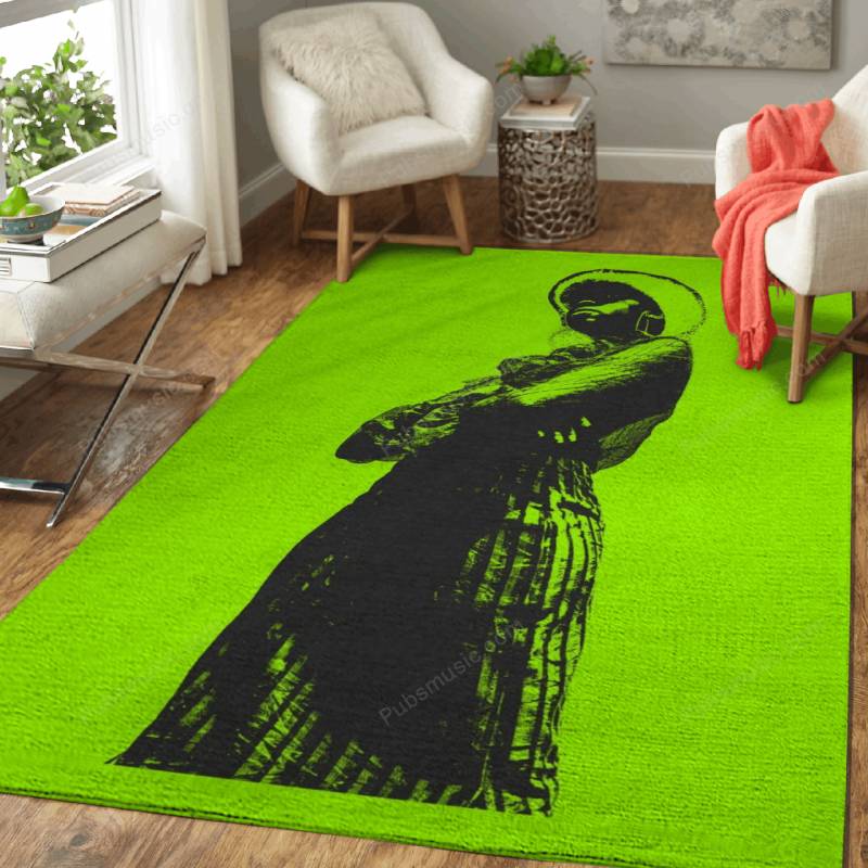 Woman Gazing into Distance – African Pop Art Rug Mats – Carpet