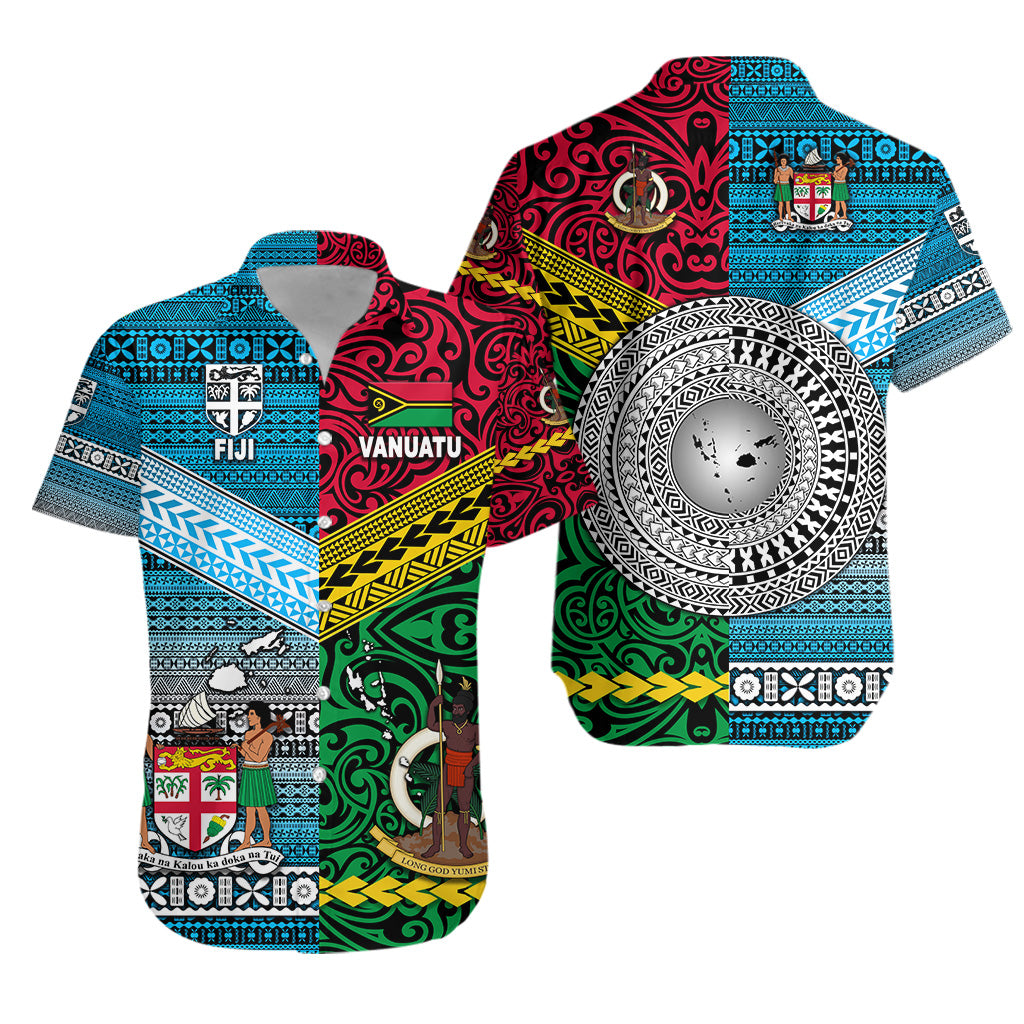 Vanuatu And Fiji Hawaiian Shirt Together – Bright Color Lt8